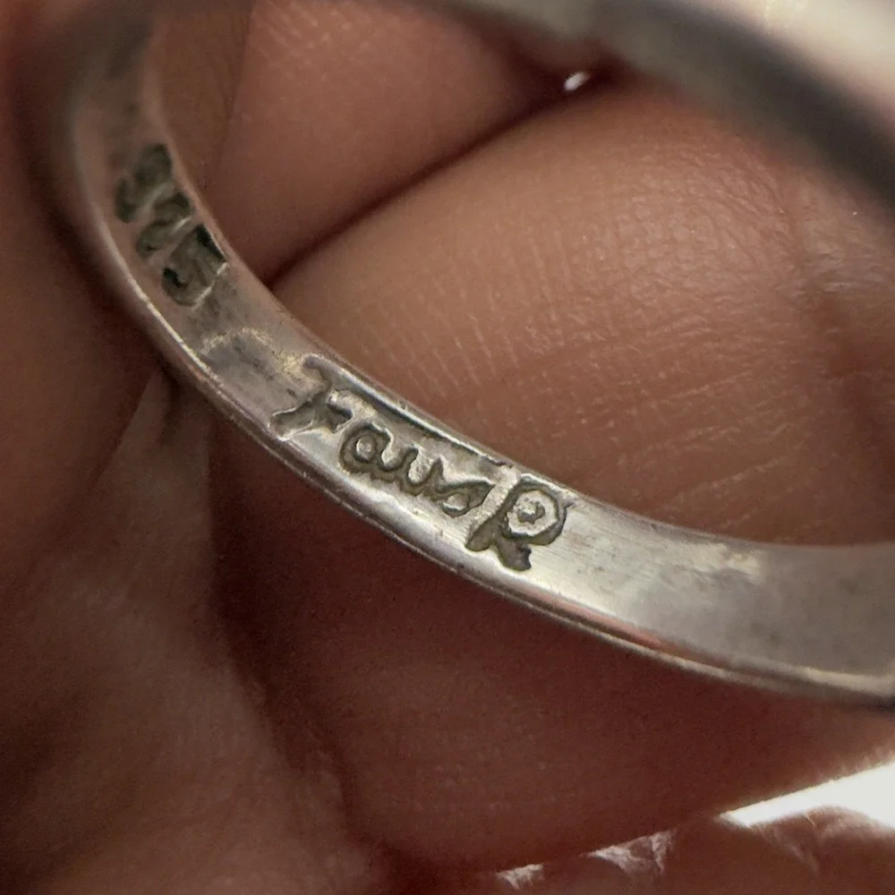 Vtg Taxco Mexico 925 Sterling Alexandrite? Ring Signed FAUS R.  Size 5.75 Read